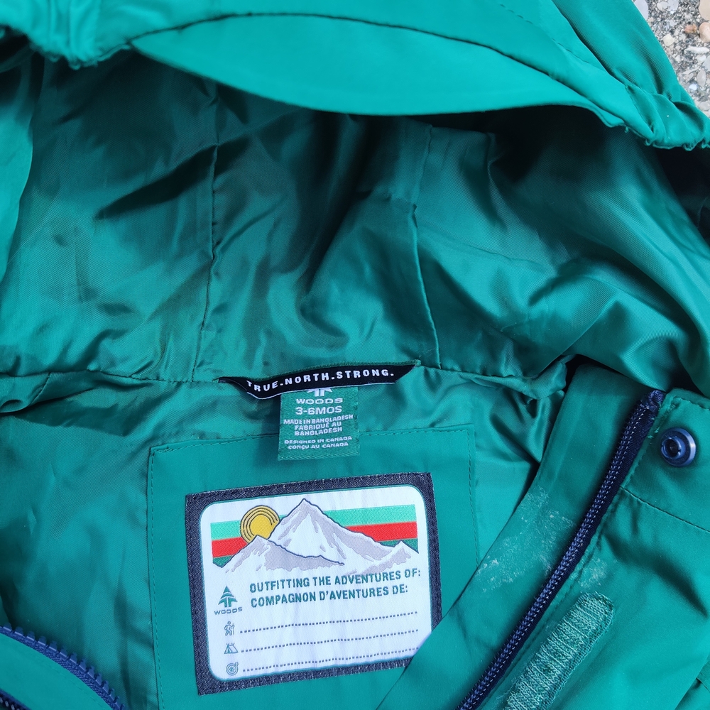 Baby's teal waterproof lined snowsuit - Picture 5 of 14